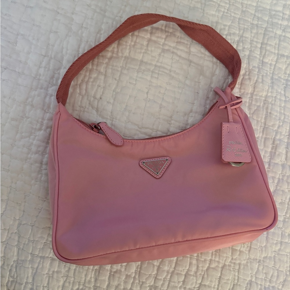 Prada Pink Nylon Shoulder Bag